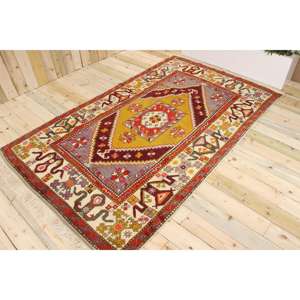 Alfombra Turca Vintage de 5.4x9.3 pies, Alfombra Grande, Alfombra de Lana Roja - Product Image 1