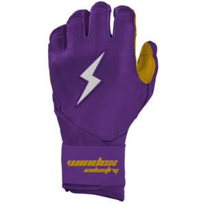 Gants de frappeur de baseball à manchette longue Purple Storm | Cuir Cabretta 100% | Gants de baseball personnalisés OEM/ODM - Product Image 5