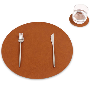 100% Best Quality Leather Plate Dinner Mats and Customized Size <b>Cheap</b> Price and Handmade Use for at Best Price - Product Image 1