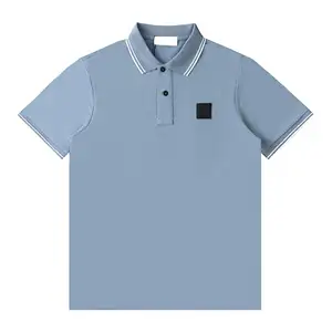 100 Baumwolle T-Shirts Großhandel benutzer definierte Männer lässig Polos hirt hochwertige Kurzarm bestickte Business-Polos hirt Mode