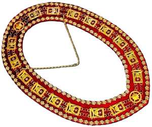 Collar de Cadena Shriner de Alta Calidad a Precio de Fábrica al por Mayor, Joyas Masónicas, Regalia Masónica, Metal Cepillado Chapado en Oro Moderno - Product Image 1