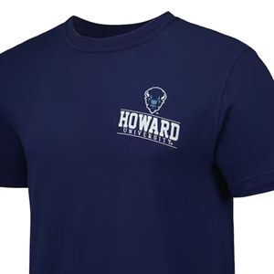 Howard University T-shirt unisexe en coton tricoté de qualité supérieure personnalisé HBCU Apparel Front Silk Screen Printed Logo Formal Style Graphic - Product Image 3