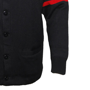 Cao Cấp Áo Len Màu Đen Với Tùy Chỉnh Thêu Đan Cardigan Áo Len Cho Giản Dị Sorority Tình Huynh Đệ Đại Học Varsity Áo Len - Product Image 3