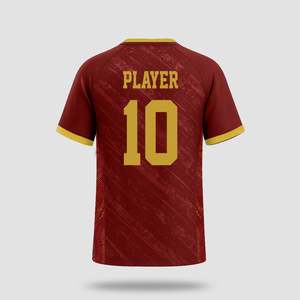 Camiseta de Entrenamiento de Cricket Personalizada para Hombre, Color Granate, Absorbente de Humedad, Impresión Sublimada, Cuello Redondo, Poliéster 100%, Deportiva Premium - Product Image 3
