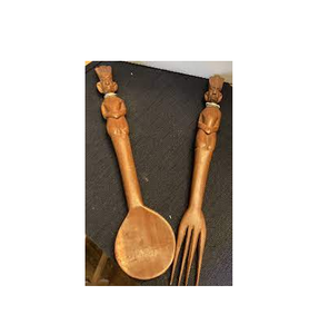 ส้อมช้อนพรีเมี่ยมส้อมไม้ดีไซน์ใหม่สำหรับเสิร์ฟในห้องครัวโรงแรมและของตกแต่งบ้าน - Product Image 6