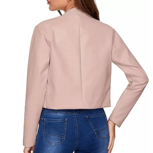 Veste motard respirante en cuir d'agneau véritable jaune pour femme manteau de moto coupe ajustée - Product Image 6