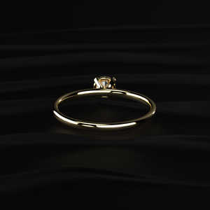Anillo de Compromiso de Moissanita de Corte Redondo de 1 Quilate, Oro Sólido de 14K, Anillo de Boda Minimalista Solitario, Joyería Fina al por Mayor, Regalo para Ella - Product Image 6