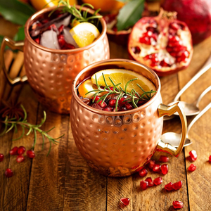 Chope à bière en cuivre pur, finition polie miroir brillante, 100% cuivre naturel pur, motif floral classique, écologique, en forme de croissant - Product Image 6