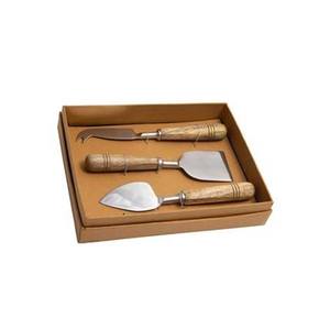 Juego de cuchillos de queso Mango rústico plateado Juego de cuchillos de queso de restaurante de cocina de alta calidad con chapado en plata - Product Image 4