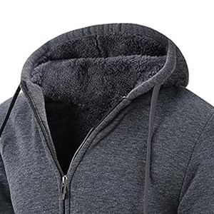 เสื้อฮู้ดผู้ชายแบบไม่มีกระเป๋าตัดขอบเสื้อครอปแบบเย็บขอบเสื้อฮู้ดพิมพ์ลายพัฟออกแบบได้ตามต้องการผลิตจากชุดกีฬา - Product Image 2