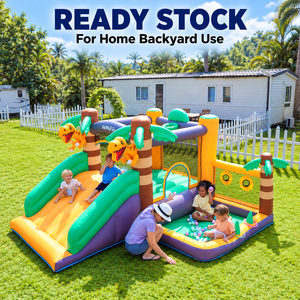 Points de renforcement renforcés, tissu Oxford 420D + 840D, sac de transport inclus, châteaux gonflables pour enfants pour les <span class=keywords><strong>vacances</strong></span> d'été - Product Image 1