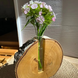 Maceta de madera rústica, maceta Wishing Well, decoración de jardín trasero, macetas de madera creativas, macetas de corteza, jardín - Product Image 4