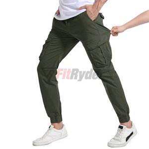 Best Selling Men's Tactical Casual <b>Cargo</b> Pants Elastic Waist Quick Dry Breathable Eco-Friendly Lightweight Polyester/Cotton - Product Image 3