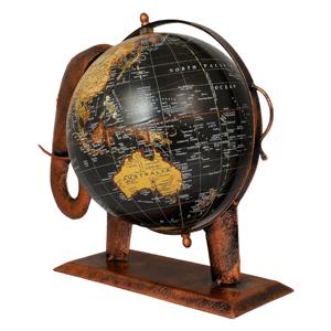 Globe du monde en métal noir personnalisé décoratif de bureau nouveau design Art déco pour la décoration de table de bureau et d'école - Product Image 5