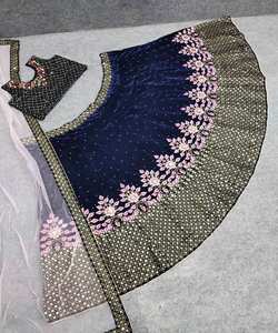 Nouveau designer lourd attrayant lehenga choli avec blouse non cousue prix de gros lavage en machine nettoyage à sec dans les vêtements de vêtements ethniques - Product Image 6