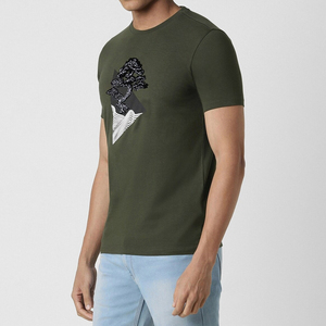 เสื้อยืดผู้ชาย คุณภาพดีเยี่ยม 100% ผ้าฝ้าย ใส่สบาย ลายพิมพ์ลำลอง สำหรับฤดูร้อน วิ่งออกกำลังกาย ล้างสีแบบ Acid Wash ทรงปกติ แห้งเร็ว - Product Image 3