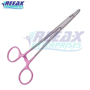 Ensemble d'instruments porte-aiguilles chirurgicaux en acier inoxydable de qualité supérieure, couleur rose, réutilisable, certifié CE, service OEM - Product Image 2