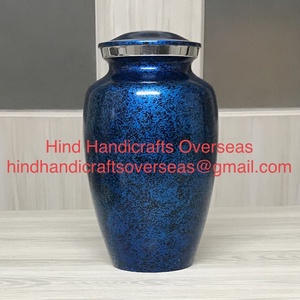 โกศทองเหลืองสำหรับผู้ใหญ่ขี้เถ้ากระดูกสีฟ้า - Product Image 6