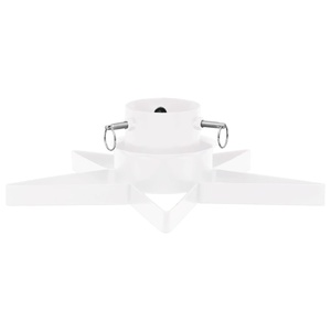 Soporte de árbol de metal revestido blanco Soporte de árbol de Navidad antideslizante ligero portátil fácil y accesorios - Product Image 1