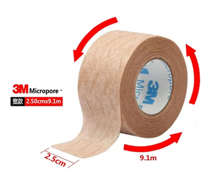 Ruban adhésif médical en papier Ruban chirurgical non tissé Micropore 3M pour le soin des plaies et l'utilisation du pansement - Product Image 1