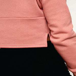 Sudadera con Capucha y Cordón Ajustable para Mujer, 65% Algodón, 35% Poliéster, Estilo Crop, Color Ladrillo - Product Image 6