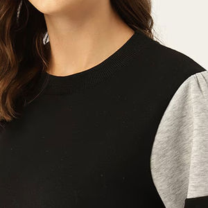 Logotipo personalizado etiqueta privada invierno gota-hombro pulóver impresión mujer sudadera carta insignia diseño ecológico colores personalizados - Product Image 5