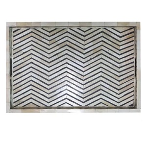 ถาดเสิร์ฟแบบฝังกระดูกสไตล์แฟนซีถาดสำหรับตกแต่งโต๊ะกาแฟในบ้านรูปทรงเรขาคณิต - Product Image 1