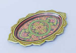 Bandejas maché de papel hechas a medida con intrincados patrones pintados a mano ideales para tiendas de decoración del hogar ideal para reventa - Product Image 2