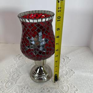 Silver Fancy Round Mosaic <b>Votive</b> <b>Candle</b> Holder for Home Hotel Restaurant Wedding Christmas Parties Decorations - Product Image 5