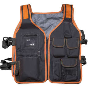 Gilet de sécurité de travail réfléchissant léger en polyester fluorescent à haute visibilité avec plusieurs poches - Product Image 6