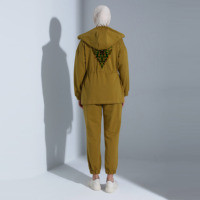 Nouvelle collection : Vêtements de sport islamiques décontractés pour femmes, coupe régulière, grandes tailles, à capuche, col rond, 100 % coton, respirant et séchage rapide