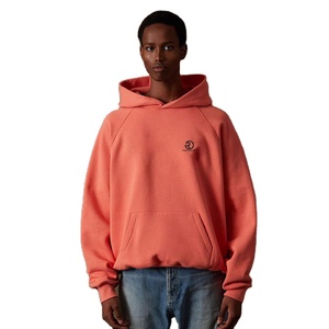 380 GSM poids lourd coton polaire hommes à capuche Logo personnalisé sans chaîne à capuche Streetwear surdimensionné hommes à capuche - Product Image 5