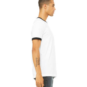 Ringer Tee Fit Classic Slim Fit Rib T Shirts 200 GSM Summer Ringer Tee Tops Jersey Ringer T Shirt - Product Image 4