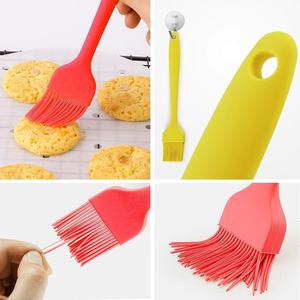 Cross-border <b>Small</b> Food Grade Platinum Silicone Oil Brush High-Temperature Resistant 21cm Baking Cloth Special 3PCS Barbecue - Product Image 5