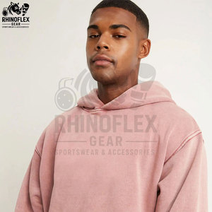 Sudaderas con Capucha para Hombre de Primera Calidad, Ligeras, de Secado Rápido, Transpirables, de Algodón Combinado, Servicio OEM Personalizable, Lavado Ácido - Product Image 5