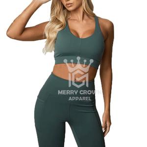Ropa de gimnasio para mujer de primera calidad, Sujetador deportivo de Yoga sin costuras, ropa deportiva de entrenamiento lisa, características de talla grande - Product Image 1