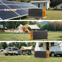 Convertisseur de courant alternatif monophasé HOULI 1000W à onde sinusoïdale pure 12V/24V vers 110V AC certifié ETL CE/FCC, efficacité de 90% pour camping-car/camion