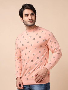 Confort ultime Sweat-shirt élégant à manches longues en tricot bouclé 100% coton décontracté imprimé numérique hiver toute la journée porter coupe élégante ODM - Product Image 5