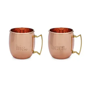 Stylish Copper <b>Mug</b> Elegant Modern Finish Handmade Drinkware for Wedding Party Home Villa Hotel and Bar - Product Image 5
