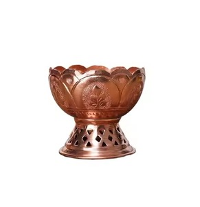 <b>Large</b> Round Hammered Design Copper <b>Serving</b> <b>Bowl</b> Tableware for Weddings and Birthdays Food <b>Serving</b> <b>Bowl</b> - Product Image 1
