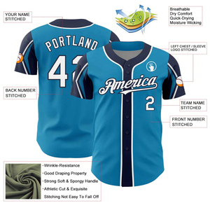 Maillot de baseball d'équipe personnalisé noms de joueurs graphiques personnalisés tissu 100% polyester séchage rapide rapide pour les ligues compétitives - Product Image 2