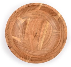 <b>Large</b> Acacia Wood Bowl for Fruit or Salad Serving Eco Friendly Wooden Serving Bowl Natural Grain Design Acacia Wood - Product Image 1
