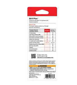 ผู้จัดจำหน่ายเครื่องคิดเลขทางการเงิน Texas Instruments BA II PLUS แบบ 10 หลัก พร้อมอุปกรณ์ครบชุด - Product Image 1
