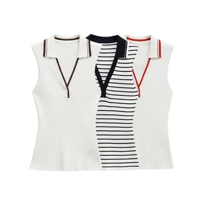 T-shirt de sport pour femme sans manches de qualité supérieure, en mélange polyester/coton, avec doublure en tissu, broderie personnalisée et impression - Product Image 4