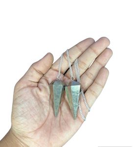 Péndulo de Cristal de Cuarzo Pirita Dorada Natural al por Mayor, Punta Facetada Pulida, para Sanación Metafísica, Radiestesia y Reiki - Product Image 1