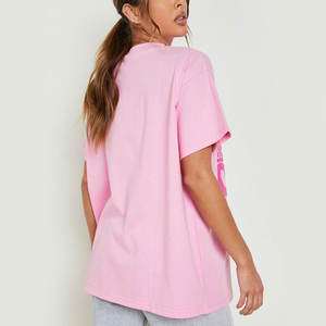 เสื้อยืดผู้หญิงไซส์ใหญ่ ผ้าโพลีเอสเตอร์/คอตตอน คุณภาพสูง รับผลิตตามแบบ พร้อมพิมพ์ลายพัฟฟ์ แบรนด์ของคุณเอง - Product Image 2