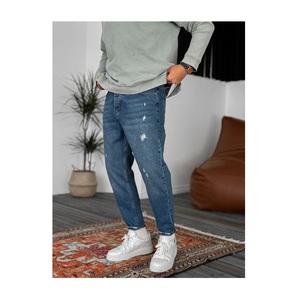 Pantalones Vaqueros de Mezclilla Anchos para Hombre, Transpirables, Lavables, Estilo Hip Hop, 100% Algodón, ODM, Ropa Urbana Informal - Product Image 2