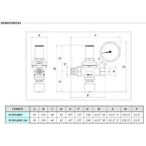 Unità di Riempimento Automatica HVAC ICMA 249 da 1/2'' con Valvola di Non Ritorno e Manometro - Product Image 2