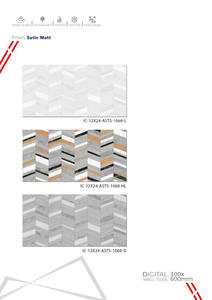 Azulejos de cerámica premium de 300x600 mm para baño y cocina, con acabado brillante, mate o con efecto de azúcar tallado, para espacios interiores elegantes. - Product Image 3