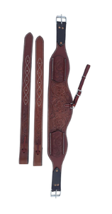 Circunferencia trasera de flanco de caballo occidental de cuero Premium personalizable para ropa Ecuestre para equitación occidental - Product Image 3